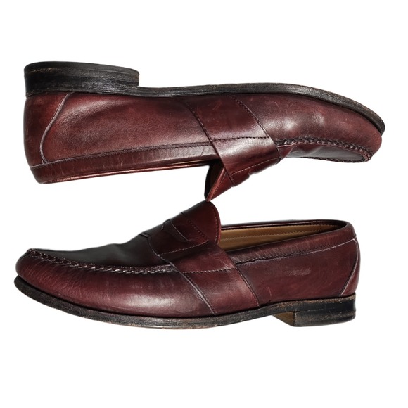Allen Edmonds Other - Allen Edmonds Cameron Penny Loafers Mens 8.5EEE Burgundy Leather Slip On 42075